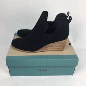 TOMS‎ Women's Kallie Black Wedge Ankle Boots